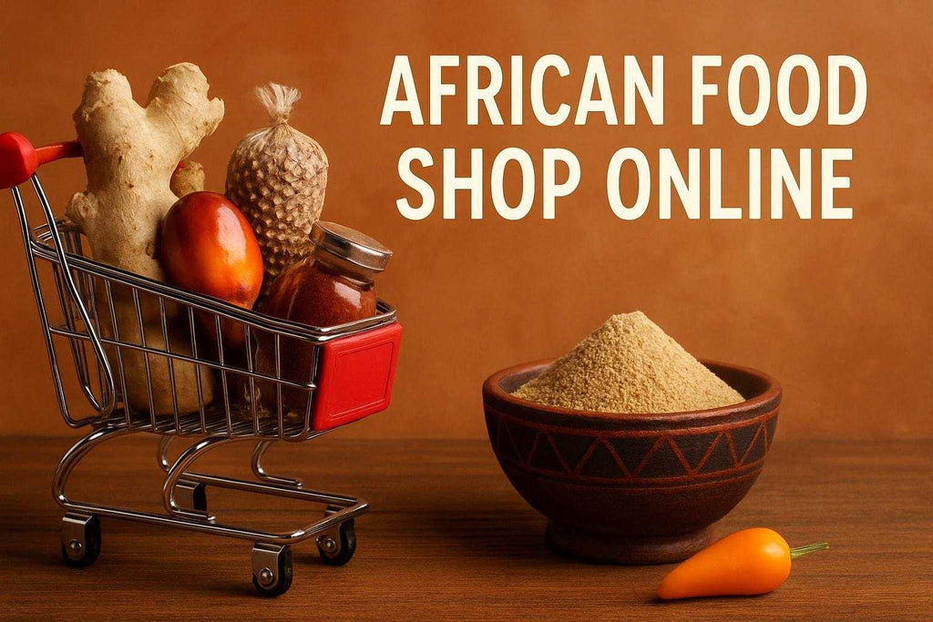Selection of authentic African food products from top African food shops online in 2026
