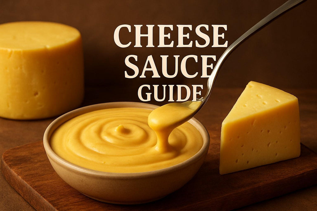 High-quality realistic photograph of a rich, creamy cheese sauce in a saucepan, showcasing classic Cheese Sauce NZ style.