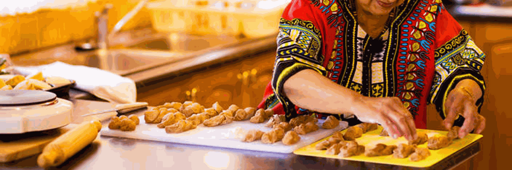 Colorful small and medium koeksister cutters for traditional South African twisted sweet doughnuts