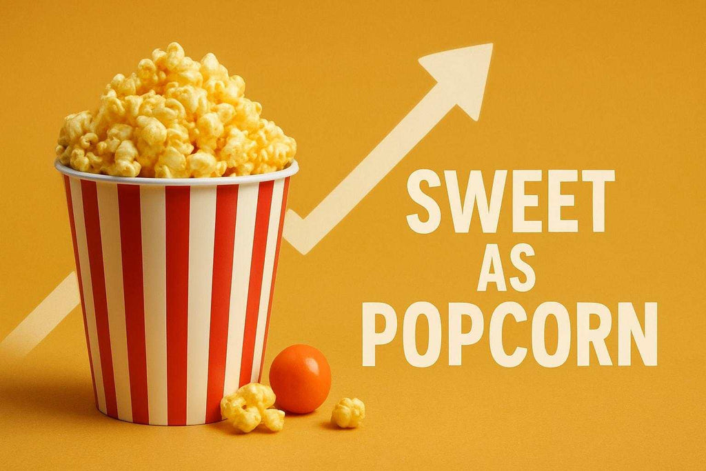 High-quality close-up image of Sweet As Popcorn highlighting its crunchy texture and vibrant packaging in New Zealand 2026