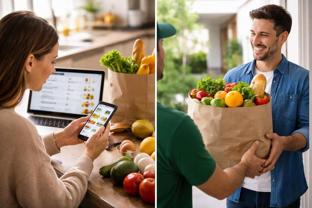 Graph showing growth trends in New Zealand online grocery shopping market