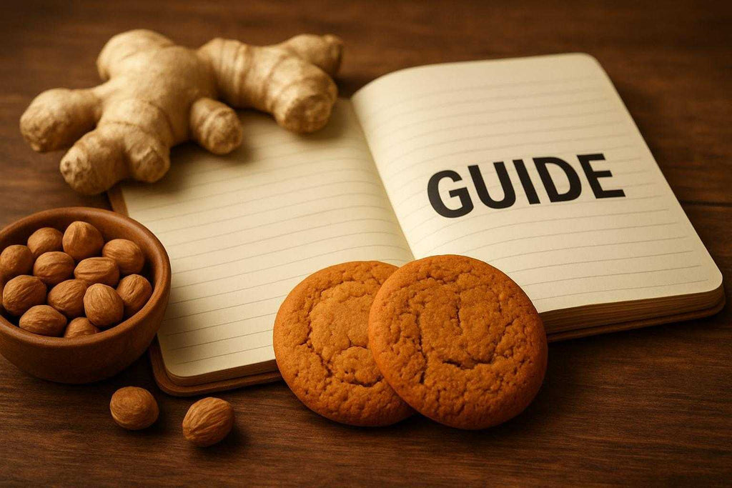 High quality realistic photo of vintage ginger nuts biscuit tin with classic Kiwi branding