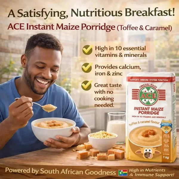 ACE Instant Maize Porridge Toffee & Caramel Flavour 1kg pack – product image 4