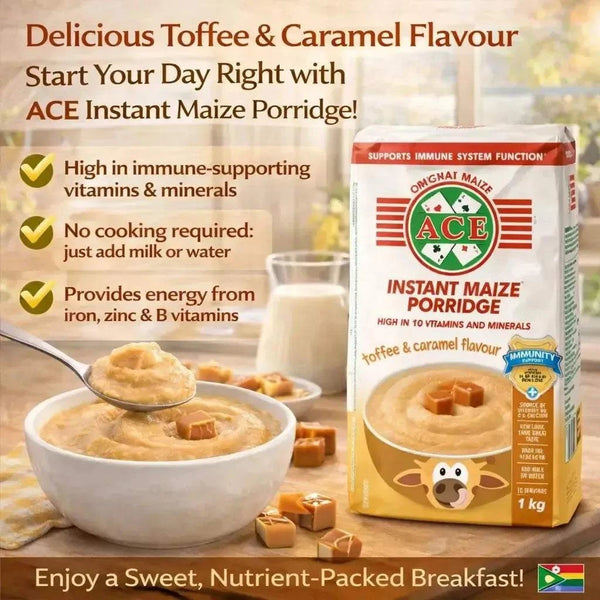 ACE Instant Maize Porridge Toffee & Caramel Flavour 1kg pack – product image 5
