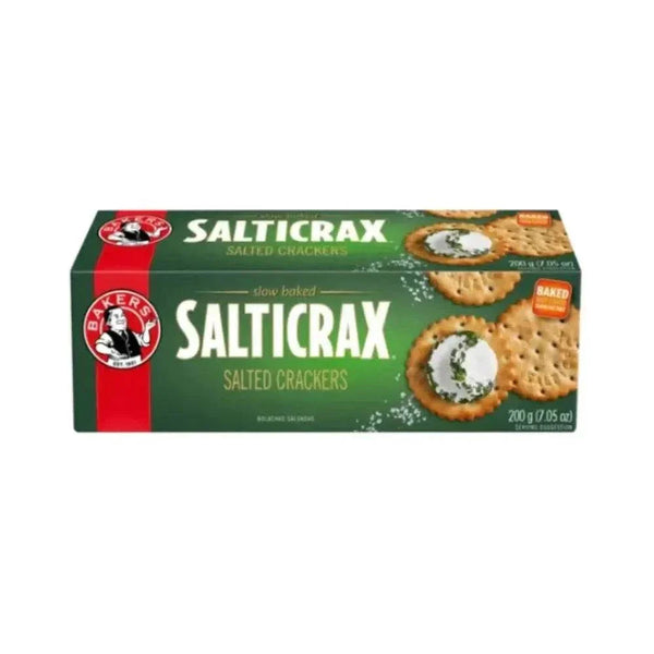 Bakers Salticrax Salted Crackers 200g pack of crunchy salted snack crackers