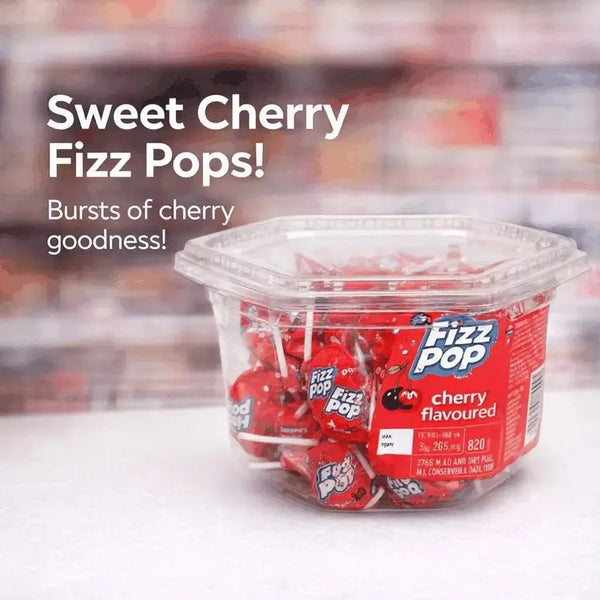 Beacon FIZZ POP Cherry - Tub of 40 lollipops Facebook Ad