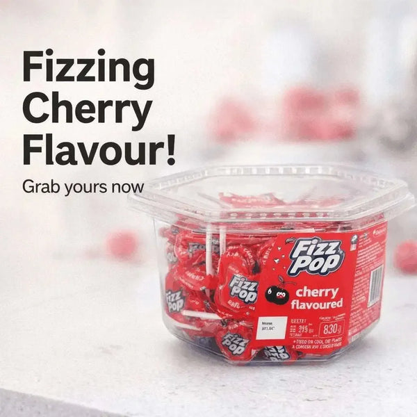 Beacon FIZZ POP Cherry - Tub of 40 lollipops Facebook Ad