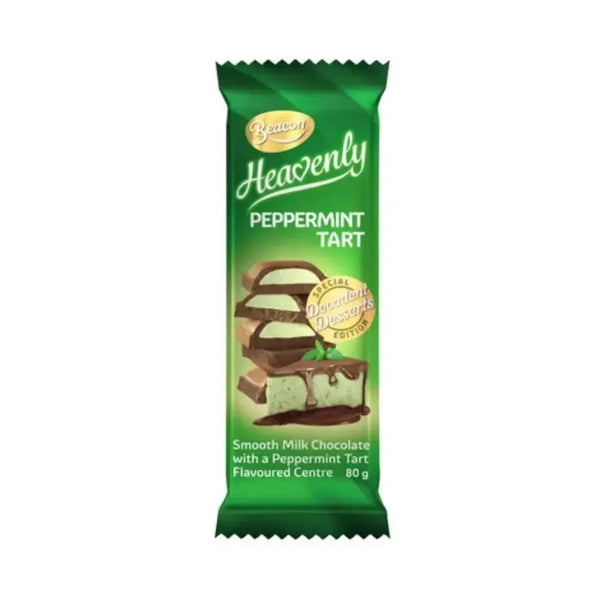 Beacon Heavenly Peppermint Tart 90g chocolate bar with peppermint and pudding flavor