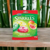 Beacon Sparkles Tropical Fruit 125g bag with pineapple, mango, papaya, and lychee pieces natural sweet snack