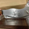 Blacksmith Biltong Cutter handcrafted from solid Kiaat wood for precise biltong slicing and cutting