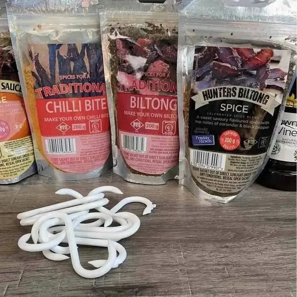 Mellerware Biltong Dryer kit with spices and hooks for homemade biltong drying