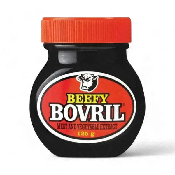 Bovril Beef and Yeast Extract 125g jar with rich savory flavor for cooking and hot beverages