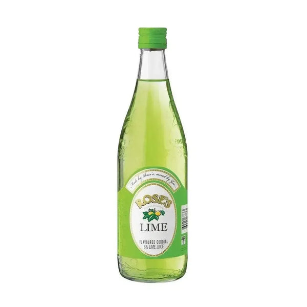 Brookes Roses Cordial lime concentrate 750ml bottle for cocktails and beverages