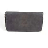 Cotton Road Large Wallet in grey PU leather with embossed proteas and dual zip compartments