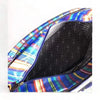 Cotton Road Nappy Bag in navy blue with cactus and stripes, multiple compartments, and long strap