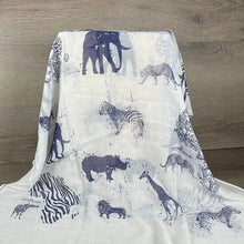 Scarf - White with Navy Africa - Something From Home - South African Shop