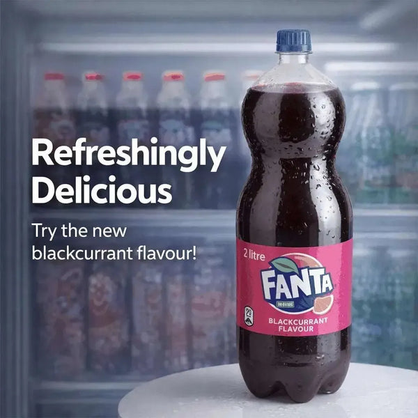 Fanta Grape 2L carbonated grape soft drink promotional image 2