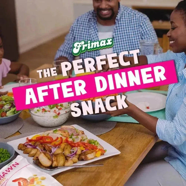 Frimax Prawn Bites 125g snack pack with shrimp flavor and spices