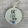 Wooden Gift Tag with Let Love Grow text