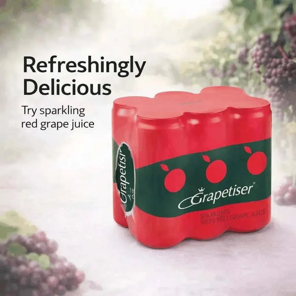 Grapetiser Sparkling 100% Red Grape Juice 300ml (6-Pack) Facebook Ad