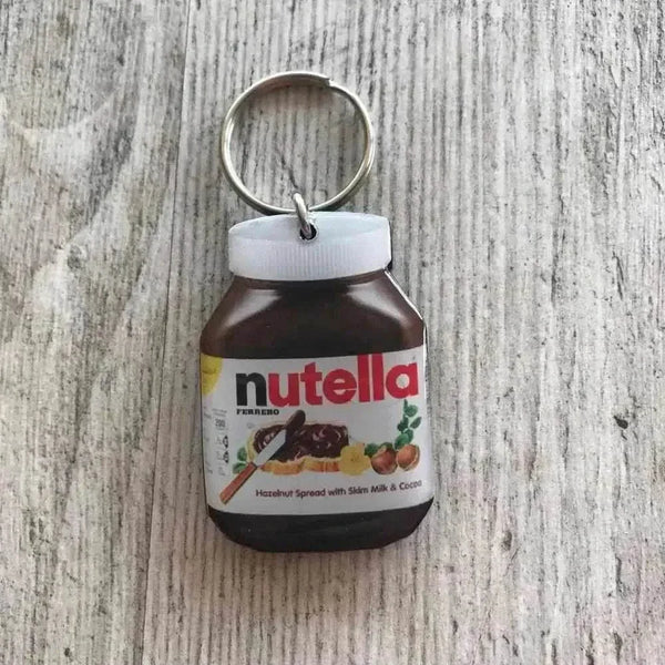 Colorful resin grocery keychains for house or car keys, approximately 5cm in size