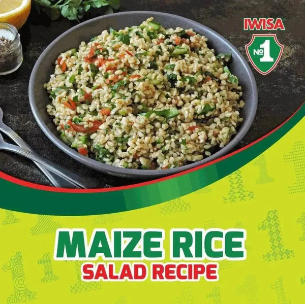 Iwisa Maize Rice 2.5kg package with long-grain, nutritious, and firm texture