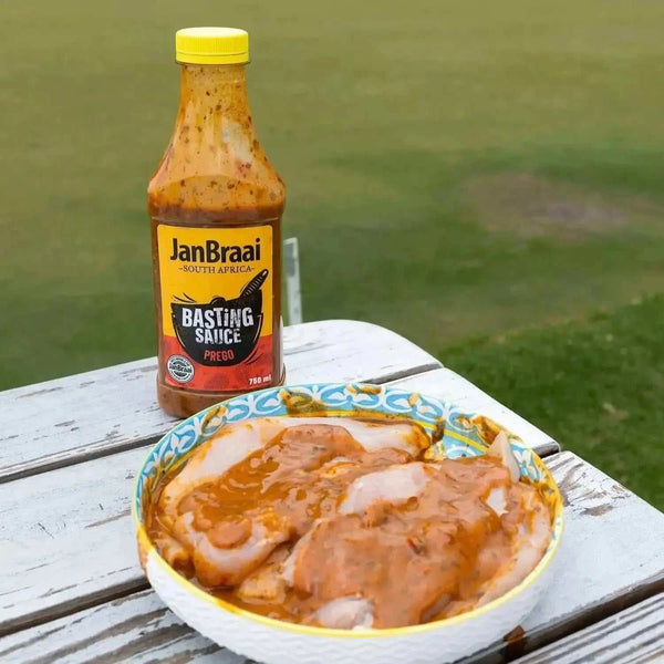 Jan Braai Basting Prego 750ml bottle South African grilling sauce for meats