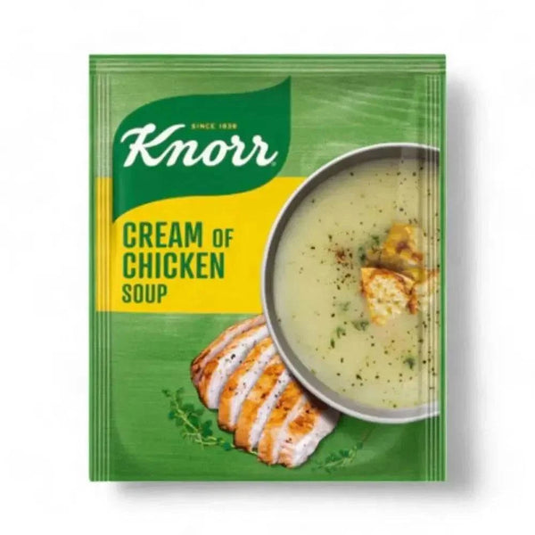 Knorr Soup Cream of Chicken Soup 50g sachet with creamy chicken flavor and sustainably sourced ingredients