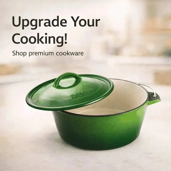 LK Flat Potjie Bake Pot 5L - GREEN Enamel(#12) * Facebook Ad