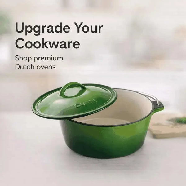 LK Flat Potjie Bake Pot 5L - GREEN Enamel(#12) * Facebook Ad