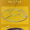 Chrome-plated LK Potjie Ring for 57cm USA kettle braais with pot lid slot for stable outdoor cooking