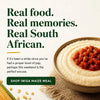IWISA 1kg maize meal pack made from 100% GMO South African maize for traditional pap and cooking.