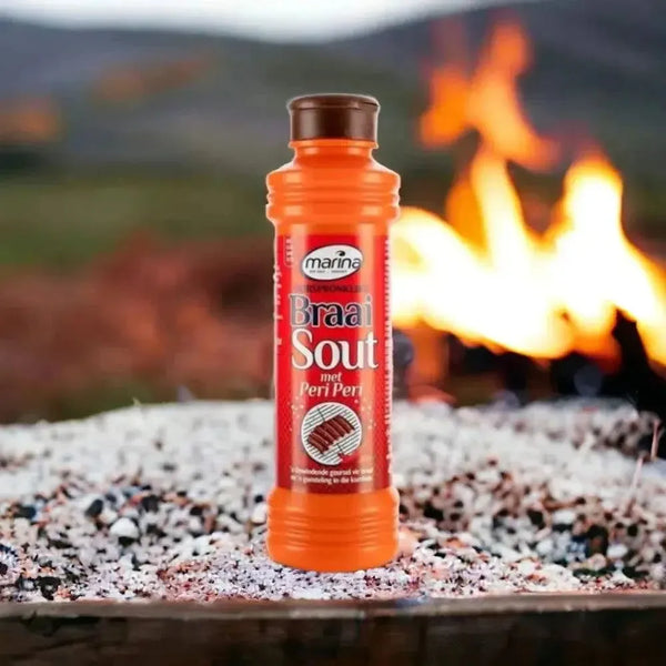 Marina Braai Salt with Peri Peri 400G seasoning blend for flavorful South African braai dishes