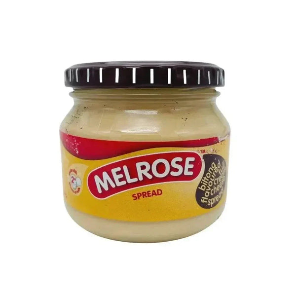 Jar of Melrose Processed Cheese Spread Biltong 250g with creamy texture for versatile use