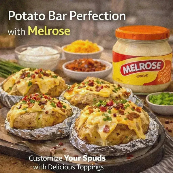 Melrose Processed Cheese Spread Cheddar 250g jar with creamy cheddar cheese spread