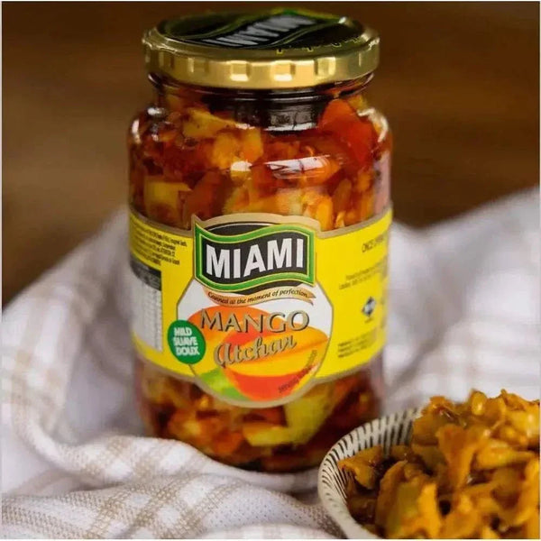 Miami Atchar Mango Mild 400g jar with tangy mango condiment