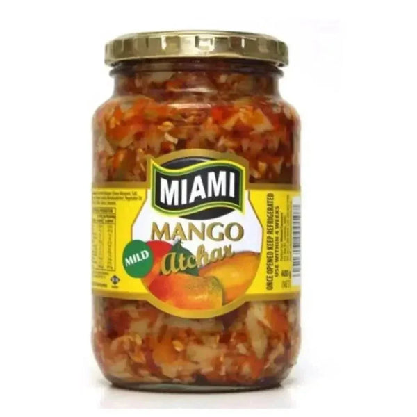 Miami Atchar Mango Mild 400g jar of tangy Miami-style unripe mango atchar condiment
