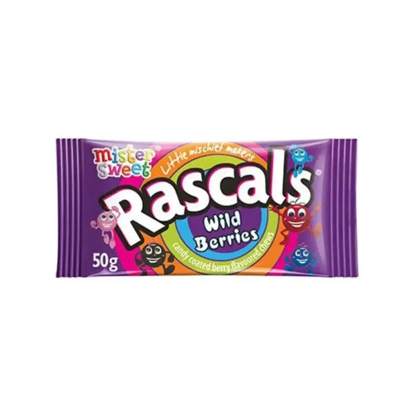 Mr Sweet Rascals Wild Berries 50g chewy fruity candy pack