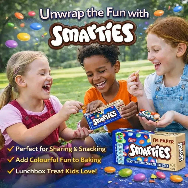 Nestlé Smarties 40g colourful candy-coated milk chocolate snack pack
