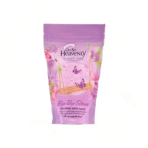 Oh So Heavenly Classic Care Bath Salts Bye Bye Stress 450g with calming lavender and chamomile extract for relaxation