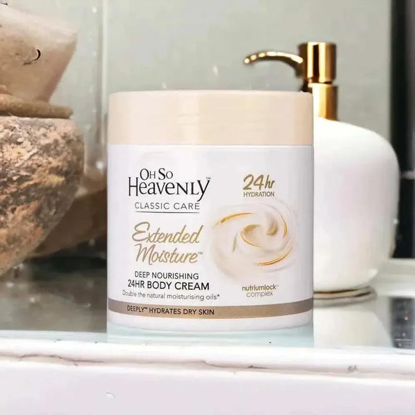 Oh So Heavenly Classic Care Body Cream Extended Moisture 470ml with double moisturizing oils and Nutriumlock™ complex