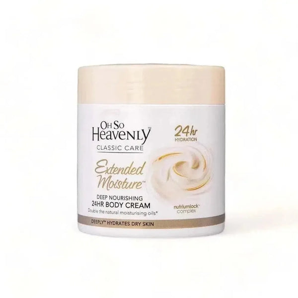 Oh So Heavenly Classic Care Body Cream 470ml with extended moisture and vegan-friendly formula