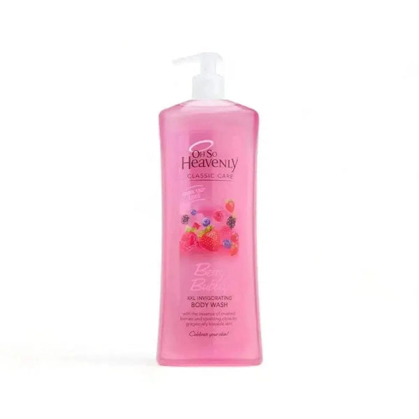 Oh So Heavenly Classic Care Body Wash Berry Bubbly 1L bottle with berry and citrus ingredients