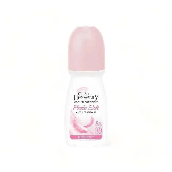 Oh So Heavenly Cool ‘n Confident Powder Soft Anti-Perspirant Roll On 100ml packaging and product details