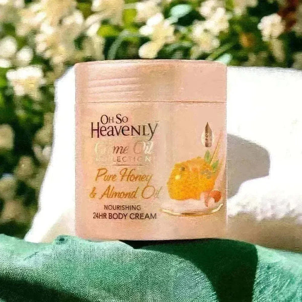 Oh So Heavenly Creme Oil Body Cream with Pure Honey and Almond Oil 470ml moisturizing vegan cream