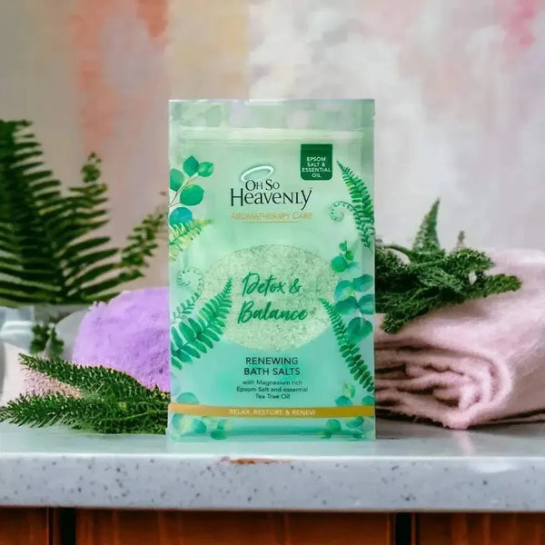 Oh So Heavenly Detox & Balance Renewing Bath Salts 1.2kg with Epsom Salt and Tea Tree Oil for relaxation and recovery