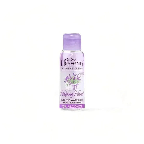 Oh So Heavenly Hygiene waterless hand sanitiser 60ml with 70% alcohol and lavender scent