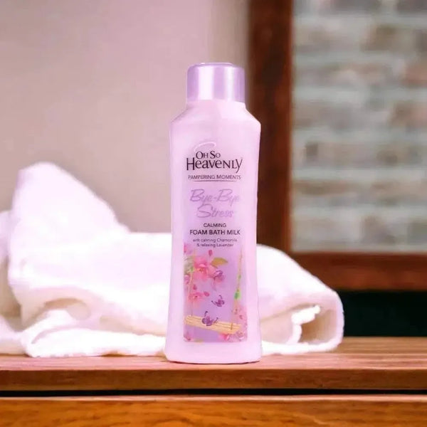 Oh So Heavenly Pampering Moments foam bath milk with lavender and chamomile for relaxation, 750ml