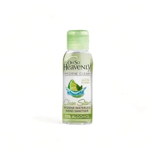 Oh So Heavenly Clean Start Hygiene 60ml waterless hand sanitiser with 70% alcohol for germ protection