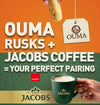 Ouma Rusks Buttermilk sliced 450g packet, traditional South African rusk snack for tea or coffee